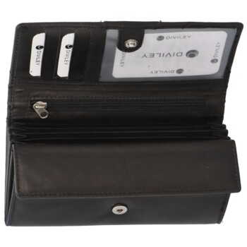 Dámska kožená peňaženka čierna - Diviley Carlina