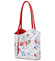 Dámska kožená kabelka batôžtek kvetinová červená - ItalY Larry New