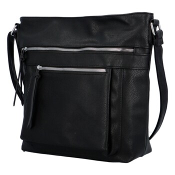 Dámska crossbody kabelka čierna - Paolo bags Saneka
