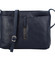 Dámska kožená crossbody kabelka tmavo modrá - ItalY Eneta