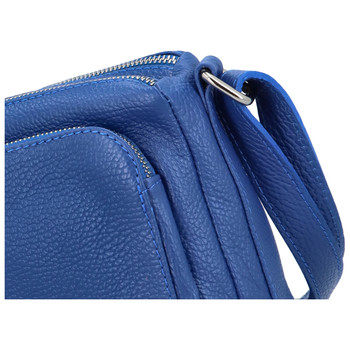 Dámska kožená crossbody kabelka kráľovsky modrá - ItalY Bandit