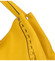 Dámska kožená kabelka cez plece žltá - ItalY Evelyn