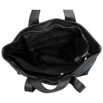 Dámska kožená kabelka čierna - ItalY Nicola