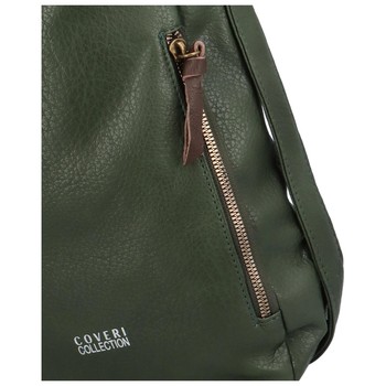 Dámska kabelka batoh tmavo zelená - Coveri Silviana