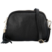 Dámska kožená crossbody kabelka čierna - ItalY Prianna G