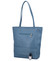 Dámska kožená kabelka cez plece džínsovo modrá - ItalY Nooxies