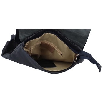 Dámsky kožený batôžtek kabelka tmavomodrý - ItalY Francesco