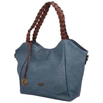 Veľká dámska kabelka cez plece modrá - Coveri Beklam