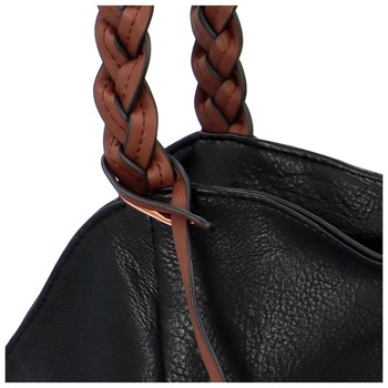 Veľká dámska kabelka cez rameno čierna - Coveri Beklam