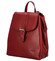 Kožený dámsky moderný batoh tmavočervený - Hexagona Zosimos