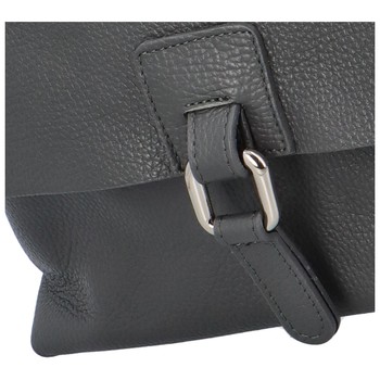 Dámsky kožený batôžtek kabelka tmavo šedý - ItalY Francesco