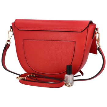 Dámska luxusná kožená kabelka červená - ItalY Mephia