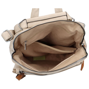 Dámsky mestský batoh kabelka béžový - Paolo Bags Buginni