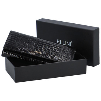Dámska kožená peňaženka čierna - Ellini CD36