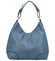 Dámska kožená kabelka džínsovo modrá - ItalY Inpelle