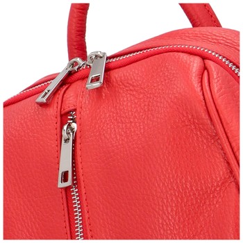 Dámsky kožený batoh červený - Delami Filippo