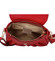 Dámska kožená crossbody kabelka červená - Delami Hexi