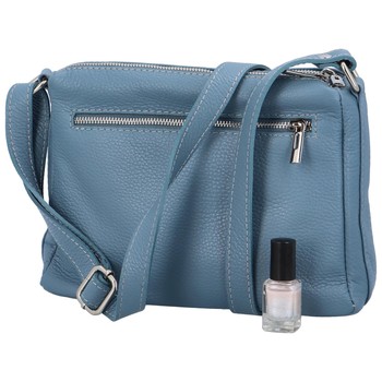 Dámska kožená crossbody kabelka bledo modrá - ItalY Bandit