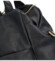 Dámsky kožený batoh kabelka čierny - Delami Norzeus