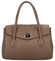 Dámska kožená kabelka taupe - Delami Gabriele