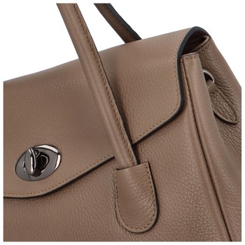 Dámska kožená kabelka taupe - Delami Gabriele