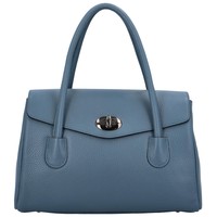 Dámska kožená kabelka modrá - Delami Gabriele