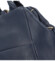 Dámsky kožený batoh kabelka tmavomodrý - Delami Norzeus