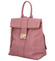 Dámsky kožený batoh ružový - ItalY Ahmedus