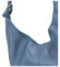 Dámska kožená kabelka cez rameno džínsovo modrá - Delami Avera