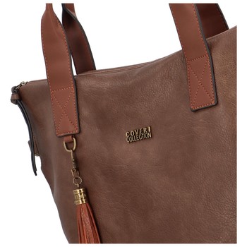 Dámska kabelka cez rameno tmavo hnedá - Coveri Laija