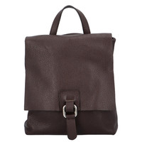 Dámsky kožený batôžtek kabelka tmavo hnedý - ItalY Francesco Small