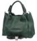 Dámska kožená kabelka tmavo zelená - Delami Minestra