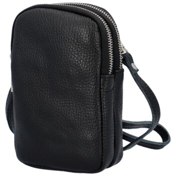 Dámske kožené crossbody púzdro čierne - Delami Valli