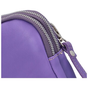 Dámske kožené crossbody puzdro fialové - Delami Valli
