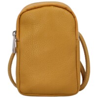Dámske kožené crossbody púzdro tmavo žlté - Delami Valli