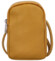 Dámske kožené crossbody púzdro tmavo žlté - Delami Valli
