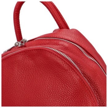 Dámsky kožený batôžtek červený - Delami Vera Pelle Elissen