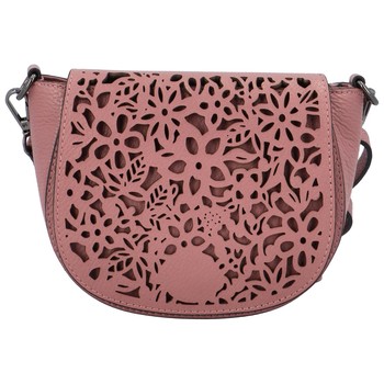 Dámska kožená crossbody kabelka tmavoružová - ItalY Betteryela