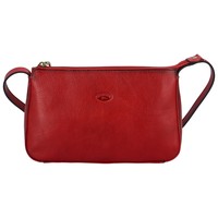 Dámska kožená elegantná kabelka tmavočervená - Katana Omnis