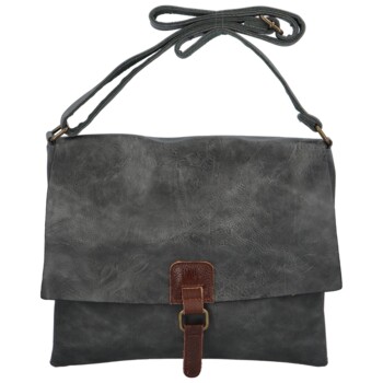 Dámská koženková crossbody šedá - Paolo Bags Ludmila