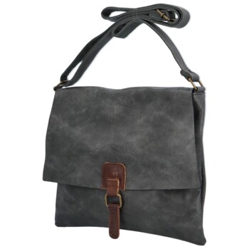 Dámská koženková crossbody šedá - Paolo Bags Ludmila