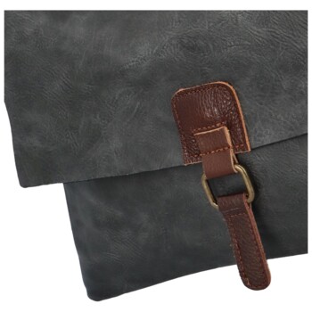 Dámská koženková crossbody šedá - Paolo Bags Ludmila