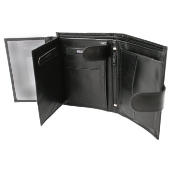 Pánska kožená peňaženka čierna - Bellugio Alec