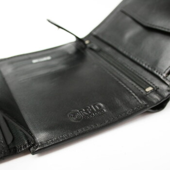 Pánska kožená peňaženka čierna - Bellugio Alec