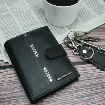 Pánska kožená peňaženka čierna - Bellugio Alec