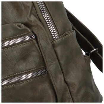 Dámsky batoh khaki - Paolo bags Tallis