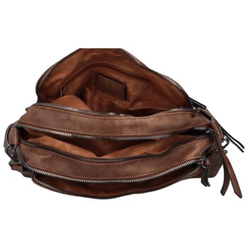 Dámska crossbody kabelka tmavo hnedá - Paolo bags Erianes
