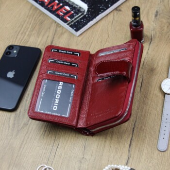 Dámska kožená peňaženka červená - Gregorio Varida