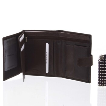 Pánska kožená peňaženka hnedá matná - Diviley Kevix