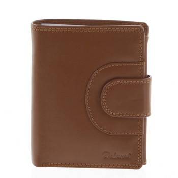 Kožená módna hnedá peňaženka pre mužov - Delami Raynard